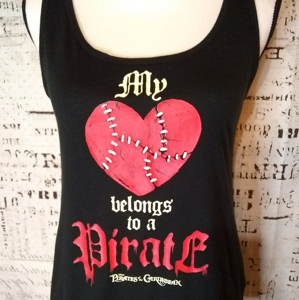 Disney Pirate's Caribbean tank black t-shirt